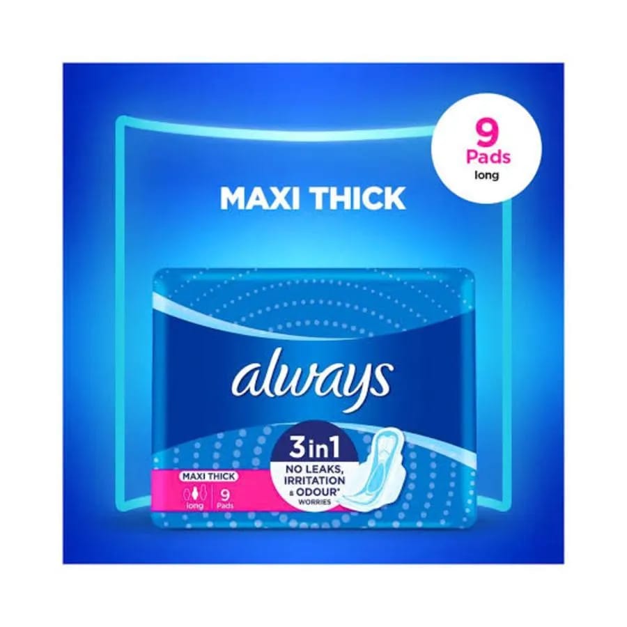Always 9 Pcs Cotton Sanitary Pads �Soft, Comfortable & Reliable Protection | Pack of 1