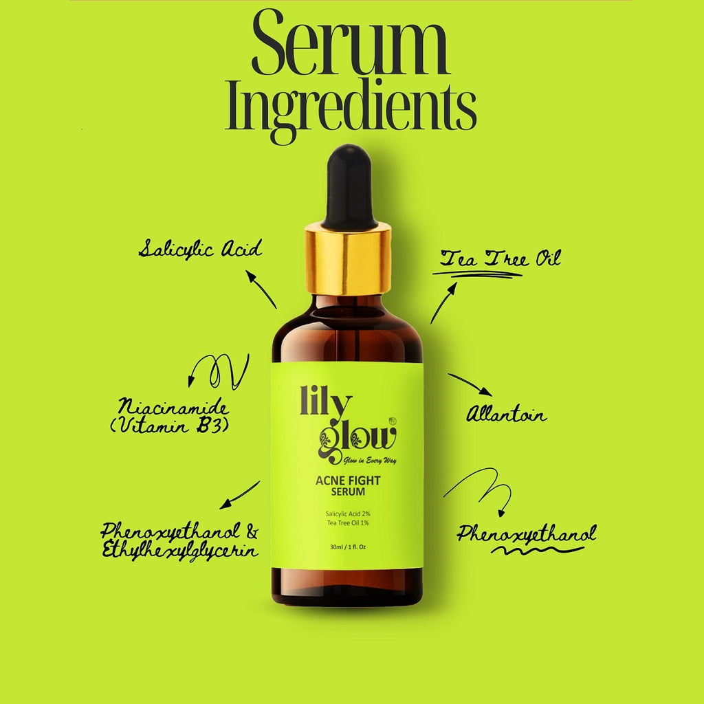 Lily Glow Acne Fight Serum �For Oily & Dry Skin, Acne Marks, Pimples & Face Whitening (30ml)