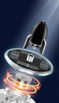 Solar Powered Speech Rocket Car Air Freshener �Rotating Solar Fragrance Diffuser | Long-Lasting Aroma & Stylish Dashboard Decor (Speech Rocket)
