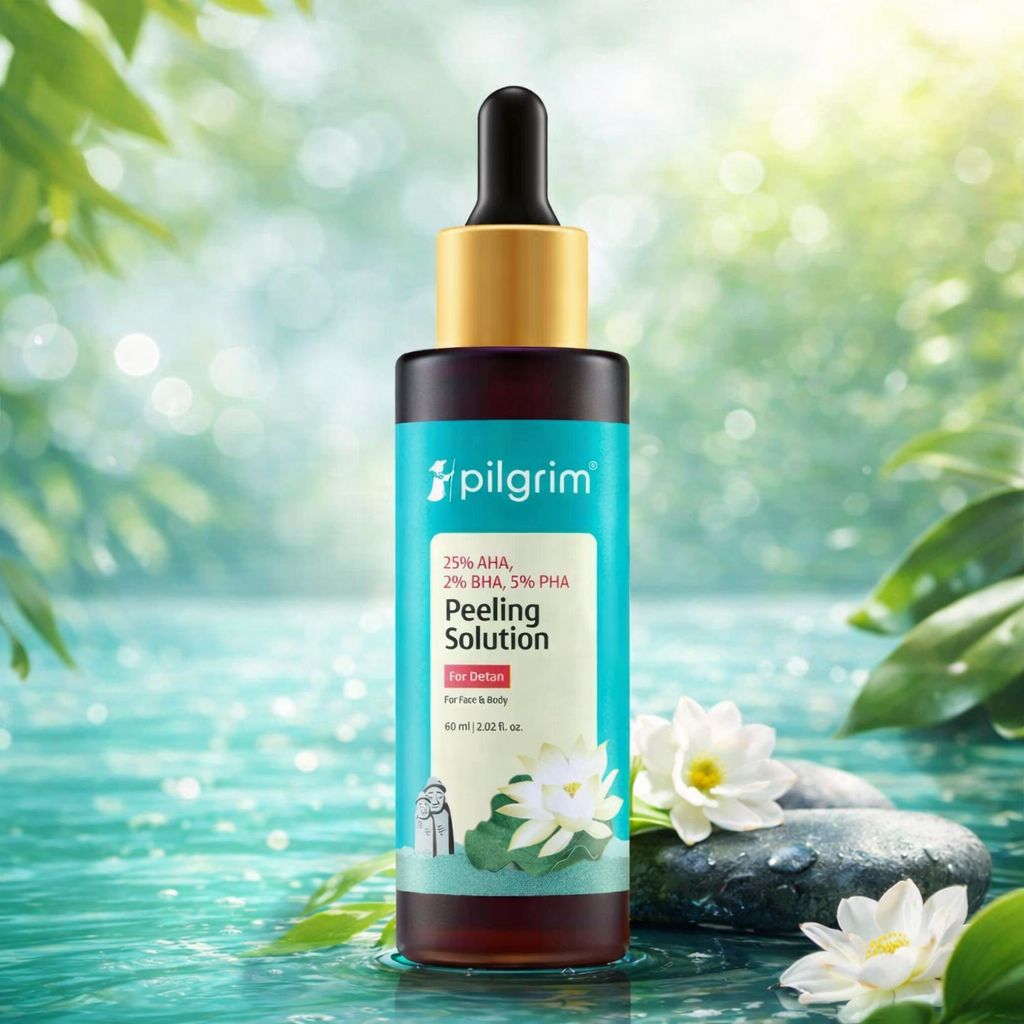 Pilgrim 25% AHA, 2% BHA, 5% PHA Peeling Solution For Detan Exfoliating Serum �60ml