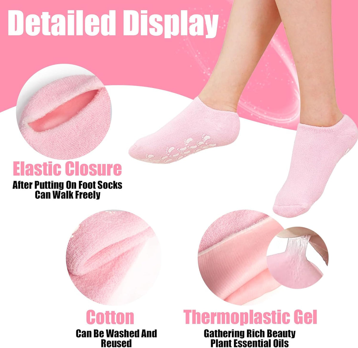 Moisturizing Spa Socks Silicone Gel Socks – photo 2