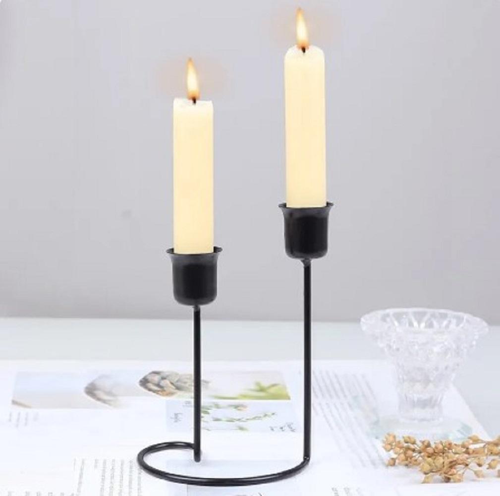 Golden Minimalist Candle Stand for Home & Weddings