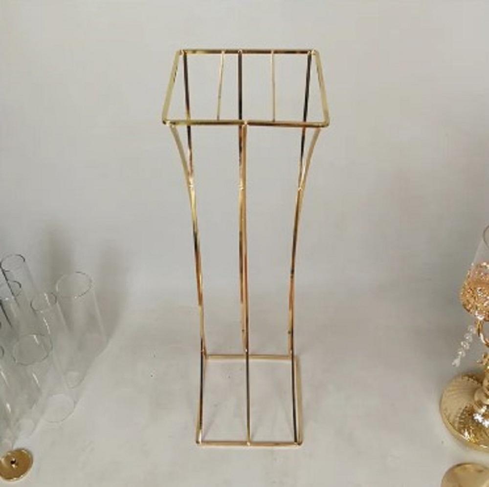 Golden Twisted Flower Stand for Weddings & Home Decor