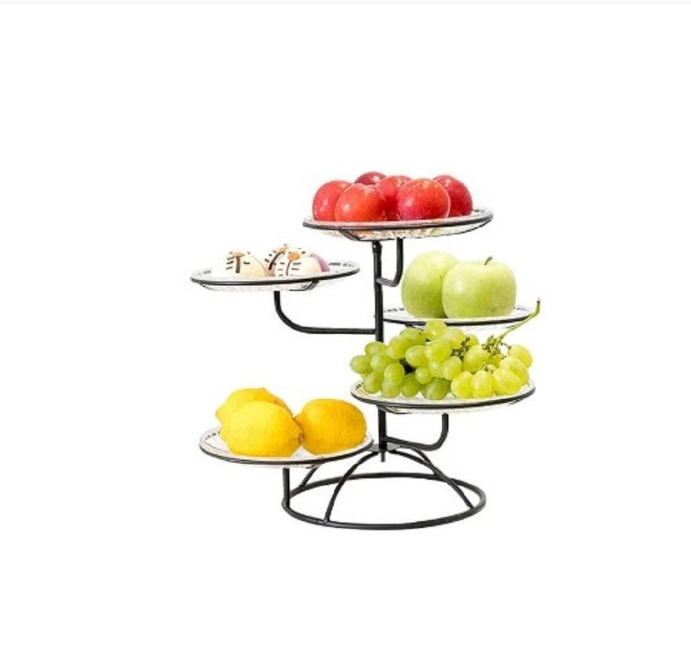 Golden Multi-Tier Fruit Serving Tray for Home & Events