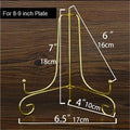 Golden Metal Plate Display Stand 8-9 Inch