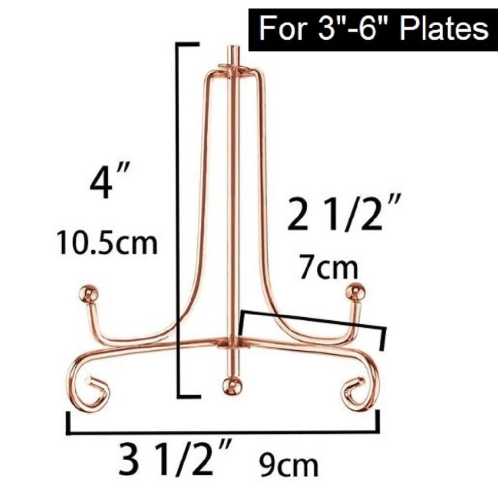 Golden Metal Plate Display Stand 8-9 Inch