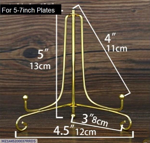 Golden Metal Plate Display Stand 5-7 Inch