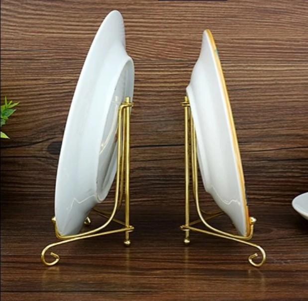 Golden Metal Plate Display Stand 5-7 Inch