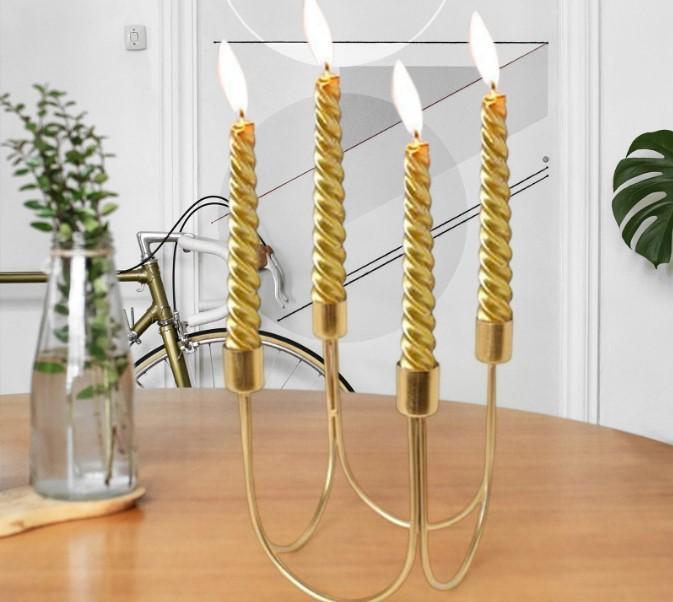Golden Black Iron Vase 11.5cm for Home Decor