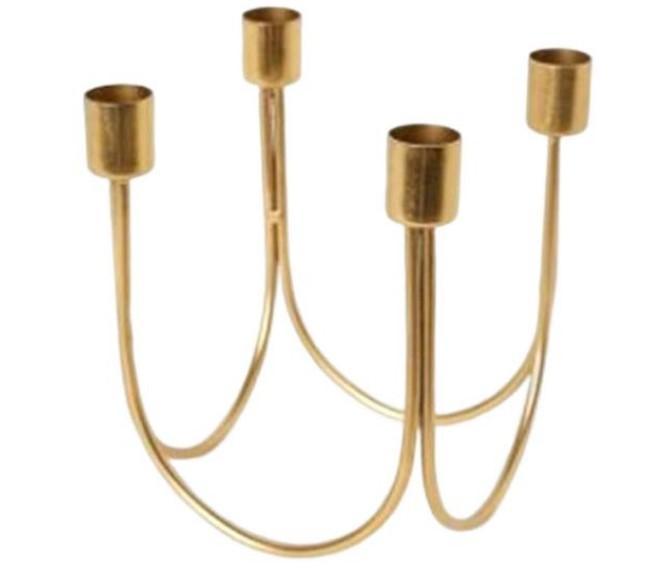 Golden Black Iron Vase 11.5cm for Home Decor