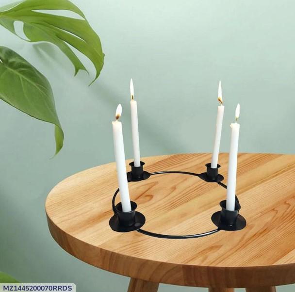 Nordic Geometric Candle Holder Black Golden Iron