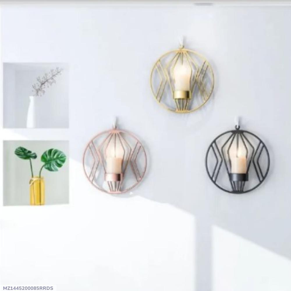Golden Metal Candle Stand for Home Decor