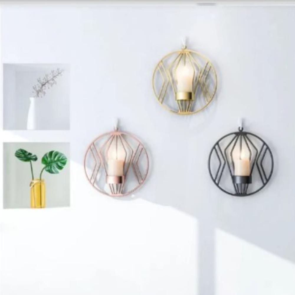 Golden Metal Candle Stand for Home Decor