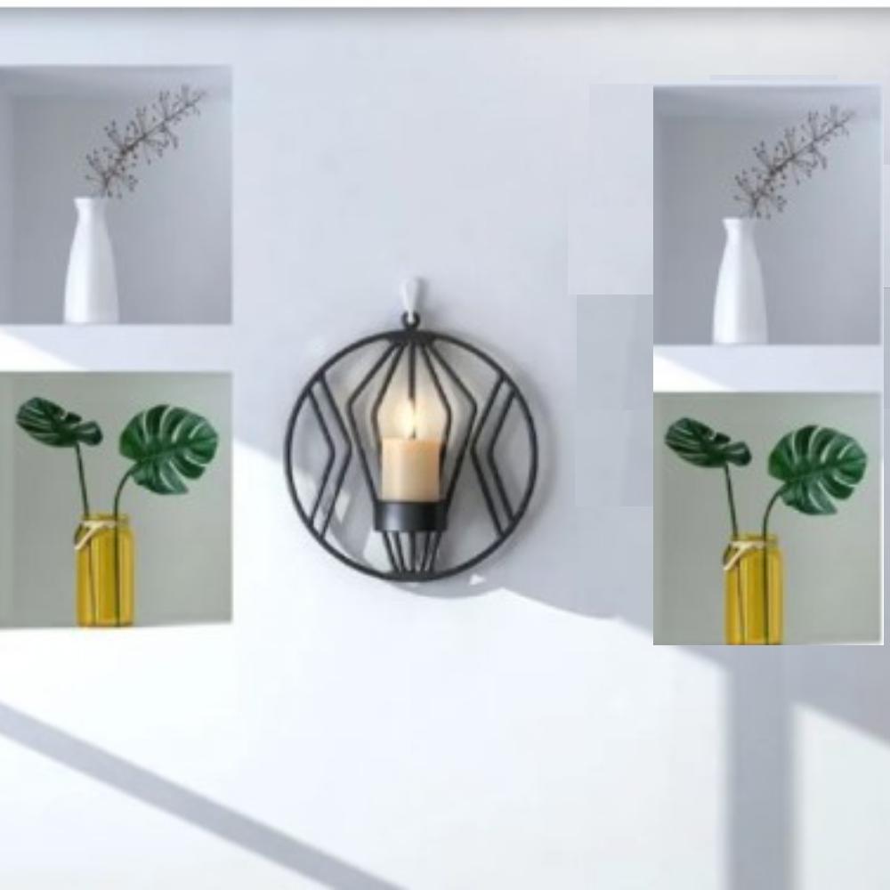 Golden Metal Candle Stand for Home Decor