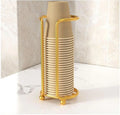 Iron Mug Stand Black Golden Weighted Base