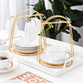 Golden Metal Cup Holder Rack for Kitchen Drying Stand