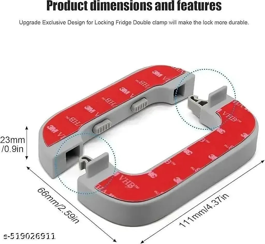 Refrigerator Lock with 3M Adhesive & Stainless Steel