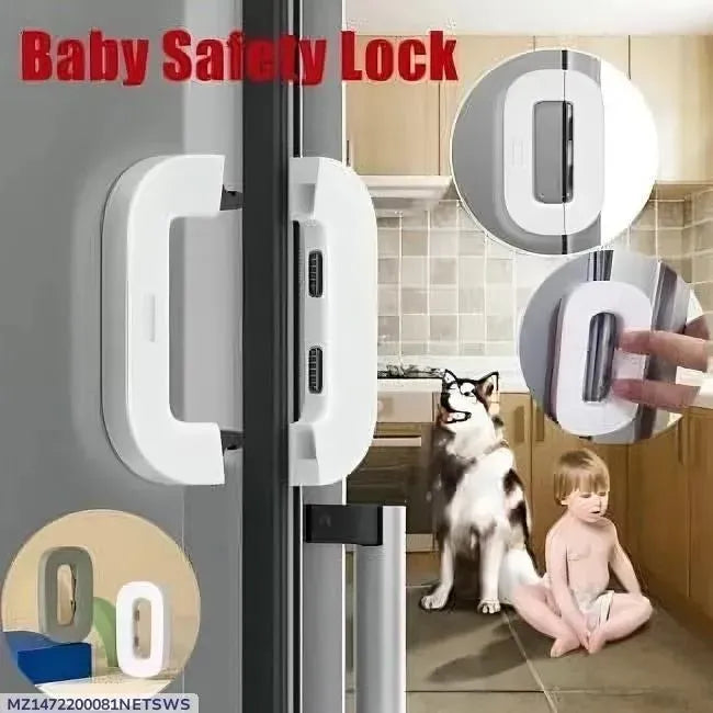 Refrigerator Lock with 3M Adhesive & Stainless Steel