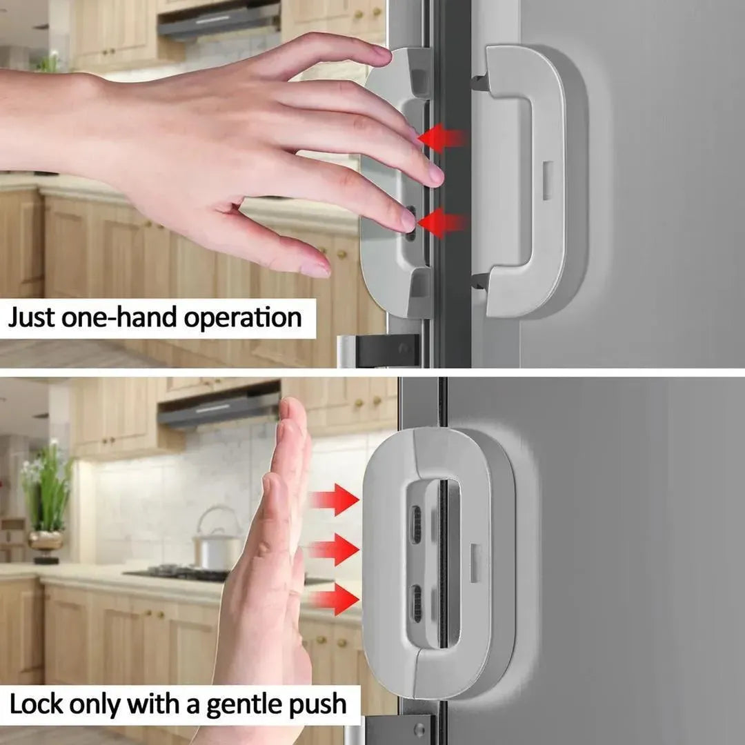 Refrigerator Lock with 3M Adhesive & Stainless Steel