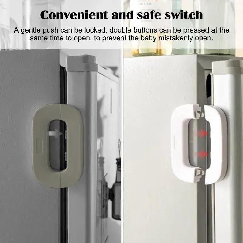 Refrigerator Lock with 3M Adhesive & Stainless Steel