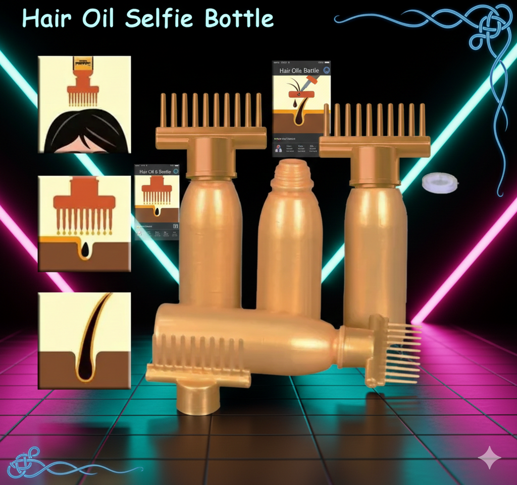 Hair Oil Applicator comb bottle | Best Professional hair oil applicator bottle with comb | 130 ml