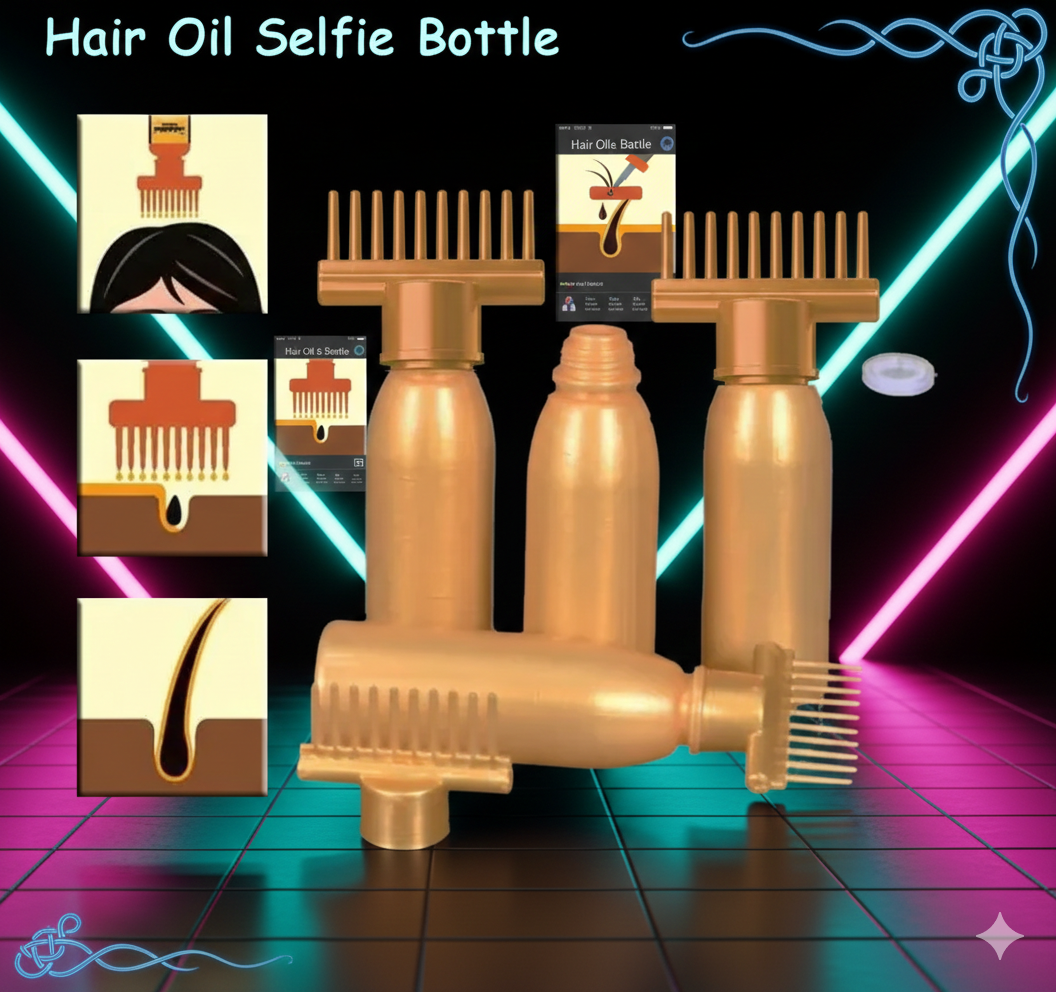 Hair Oil Applicator comb bottle | Best Professional hair oil applicator bottle with comb | 130 ml