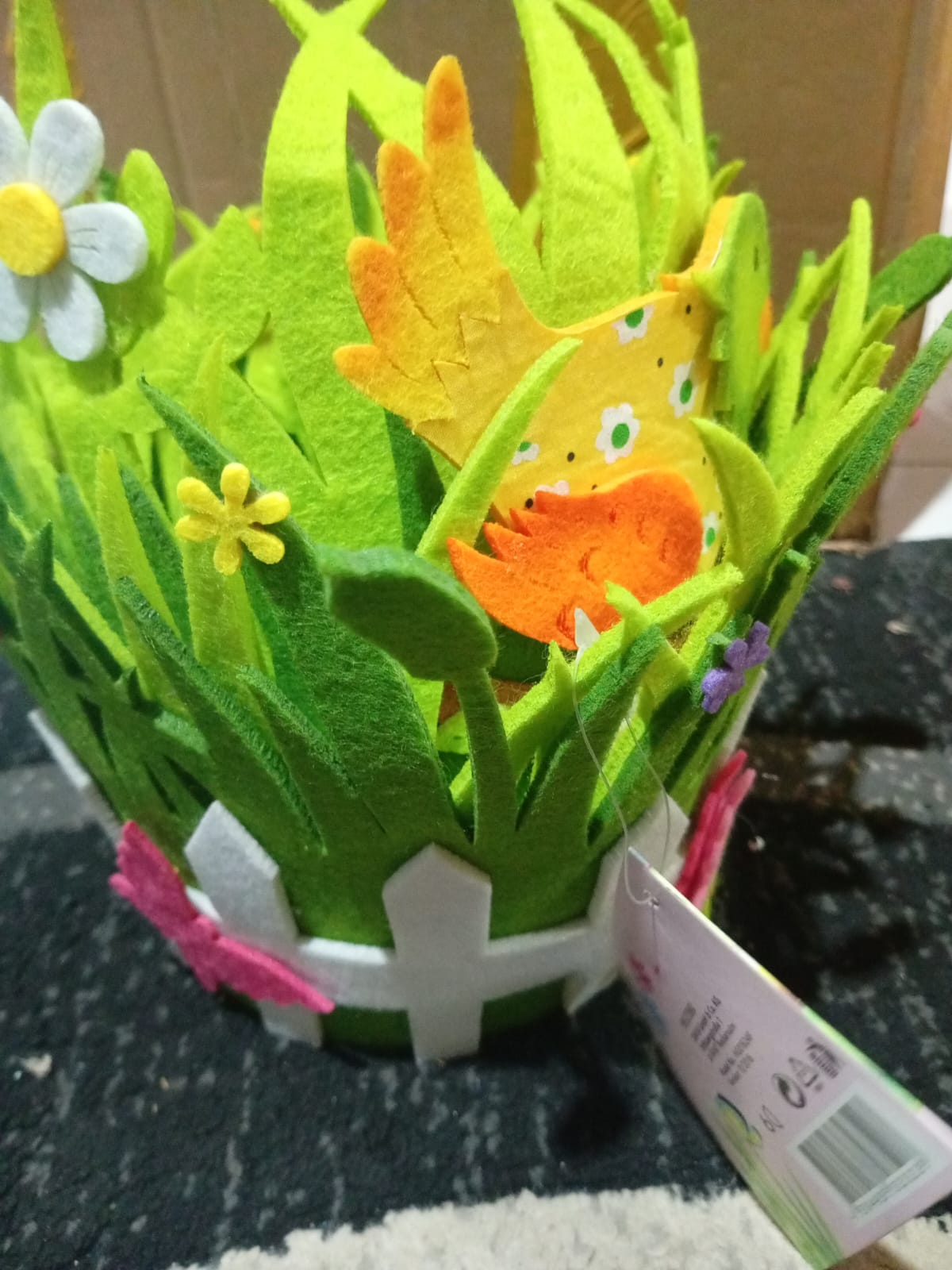 Easter Baskets �Portable Round Non-Woven Buckets for Kids & Adults | Small Woven Party & Birthday Decoration Supplies