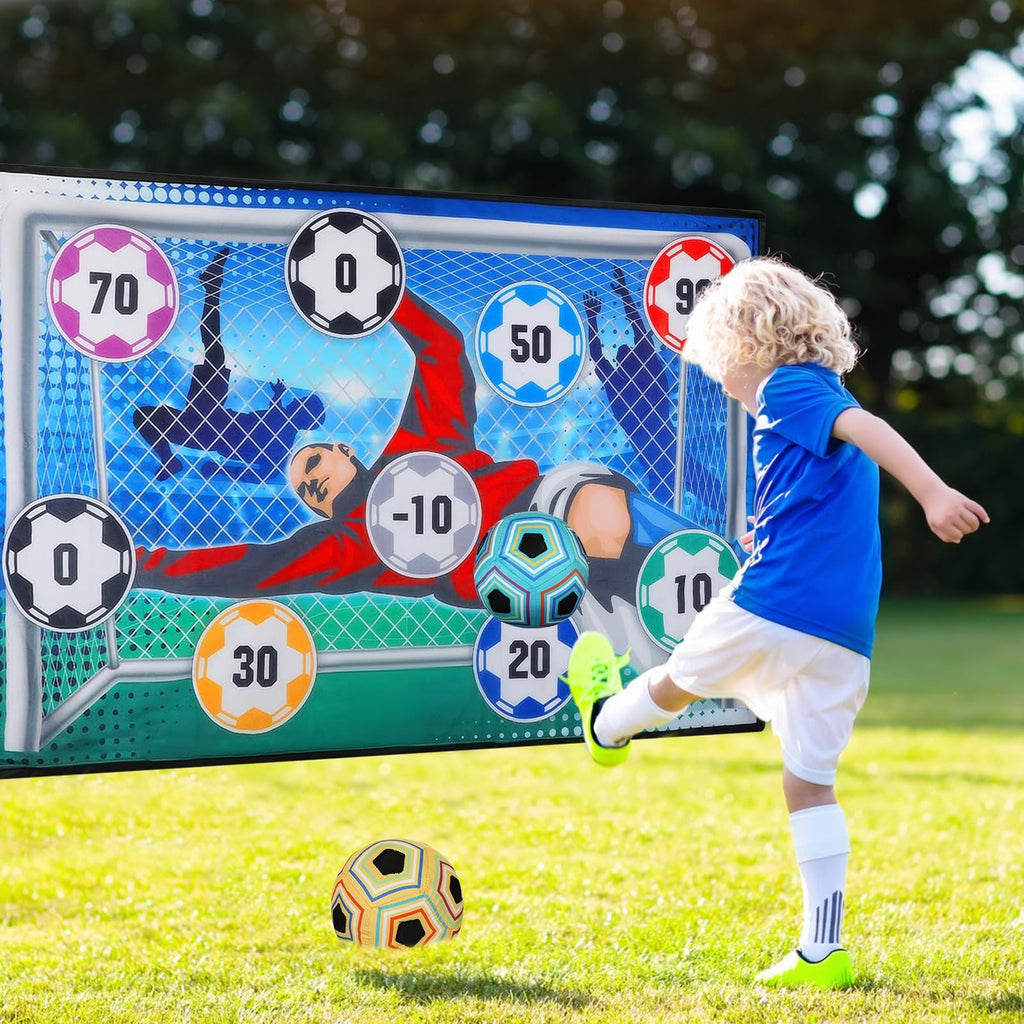 Indoor Outdoor Sticky Soccer Target Mat Game