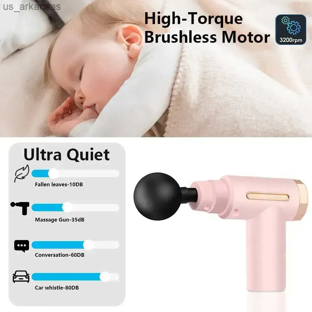 Professional Smart Percussion Massage Gun �High-Intensity Deep Tissue Muscle Massager With 4 Interchangeable Heads