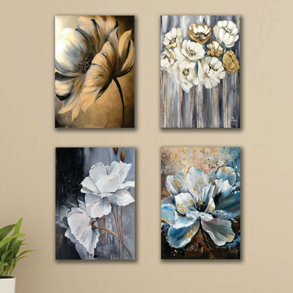 Set of 4 Premium Wall Art Photo Tiles �Modern Home Decor Sets 8x11