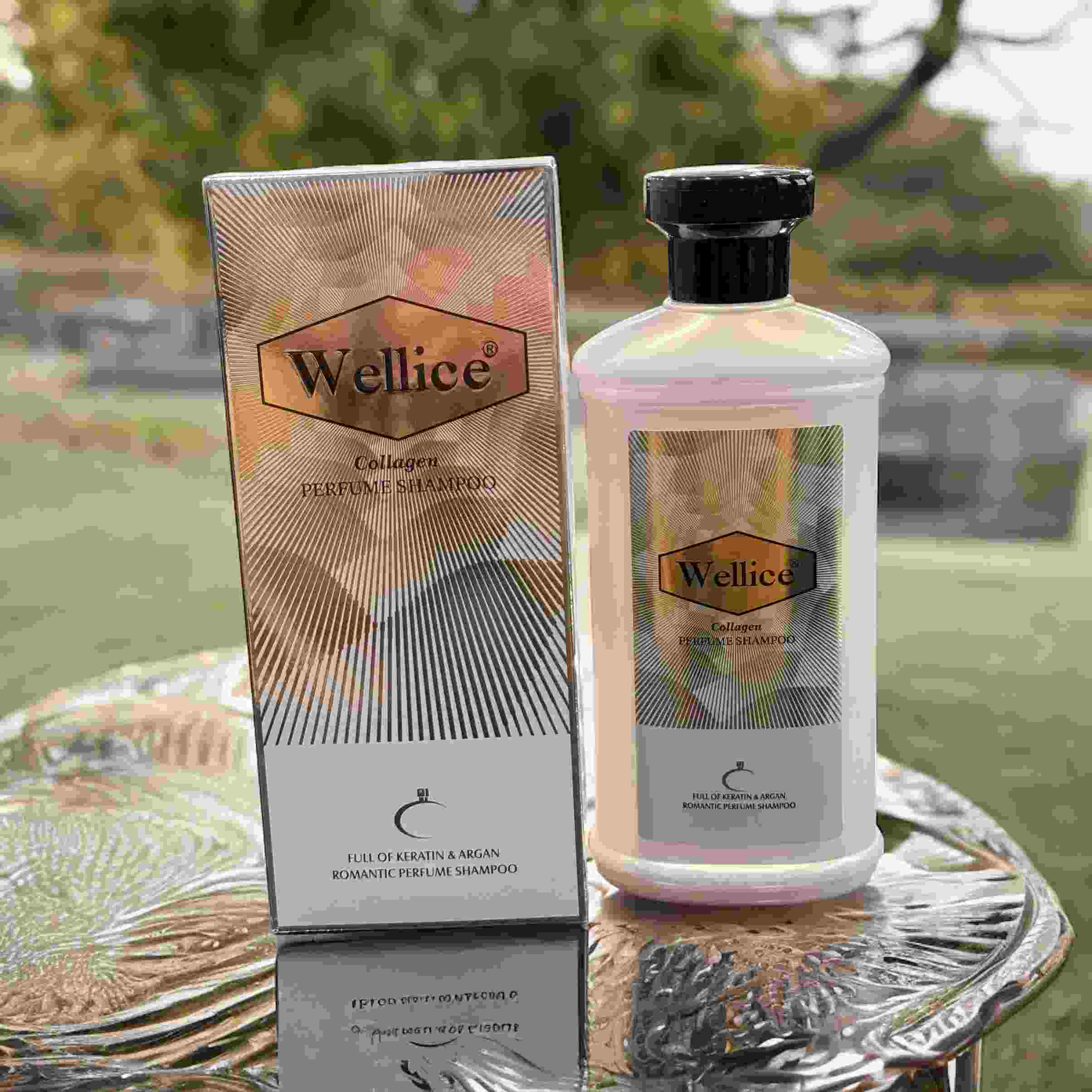 Wellice Collagen Perfume Shampoo �Strengthening Formula with Long-Lasting Fragrance for Smooth & Shiny Hair