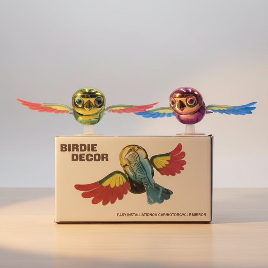 1Pc Fluttering Birdie Decor �Aerodynamand Motorcycle Mirrors ( random colouric Motion Accessory for Car  )