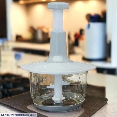 Manual Food Chopper Multicolor Plastic Kitchen Essential