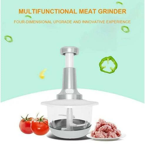 Manual Food Chopper Multicolor Plastic Kitchen Essential