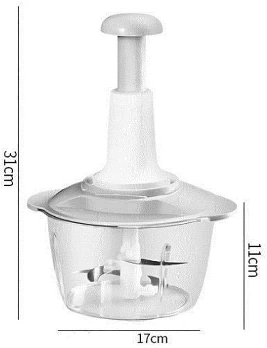 Manual Food Chopper Multicolor Plastic Kitchen Essential