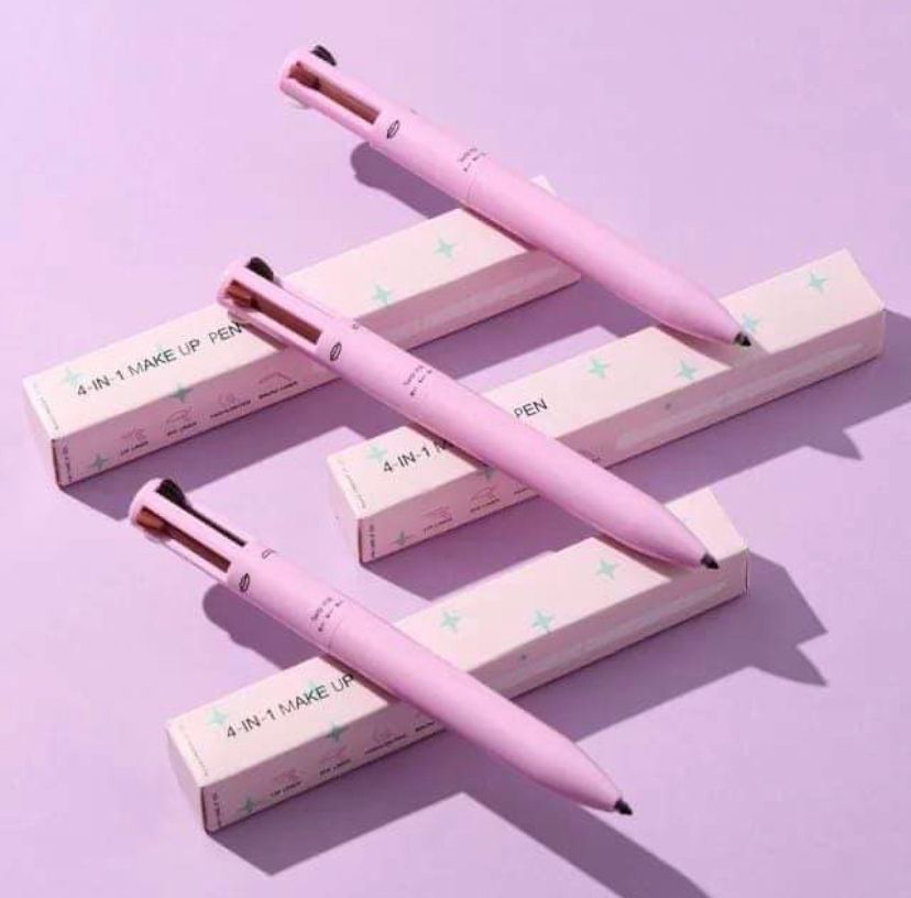 Eye ShadowLiner Combination 4 In 1 Makeup Pen Multifunctional Cosmetics Ballpoint Pens Waterproof Eyeliner Eyebrow Pencil Long lasting Highlighter Stick