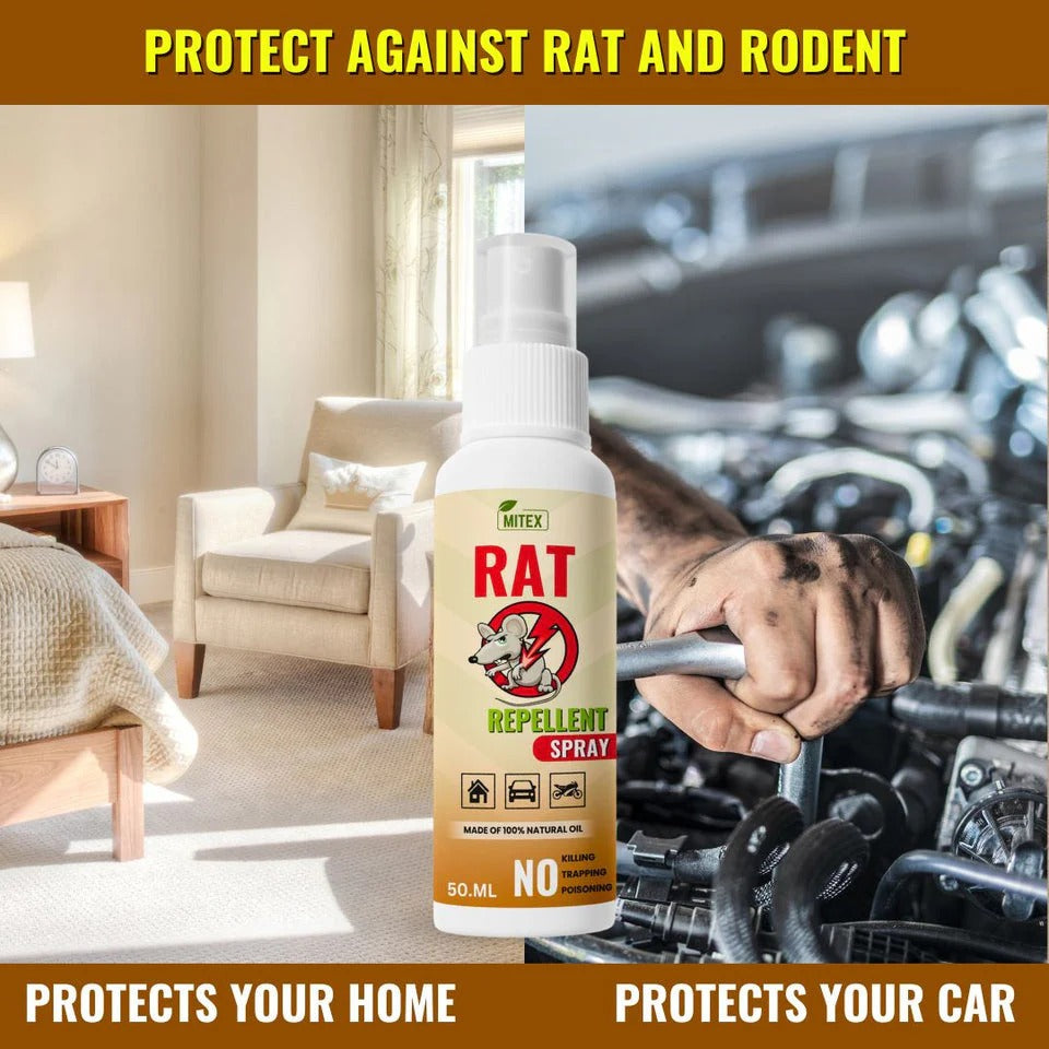 Rat Repellent Spray �Protects Car Wires & Engine, Home & Office Use, Long-Lasting (50ml)