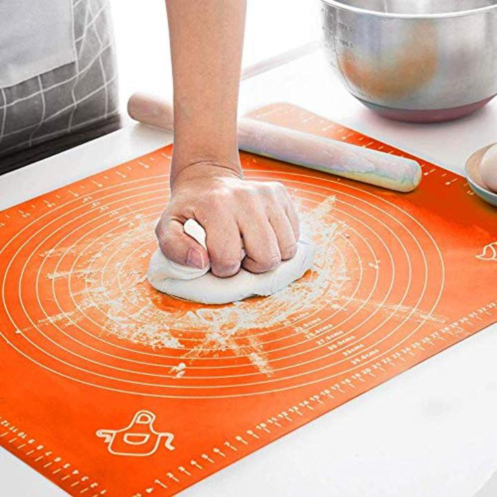 Silicone Roti Mat | Large Size 50x40cm Silicon Roti Mat For Kitchen |  Non-stick Baking Mat Kneading Dough Pad (Random Color)