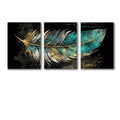 set of 3 leaf art wooden frames for wall decoration / sticky photo tiles
