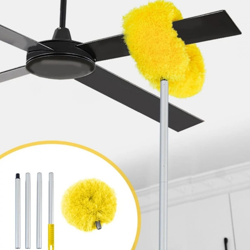 Royal's Fan Duster with Stainless Steel Handle �Extendable Microfiber Ceiling & Fan Cleaning Brush