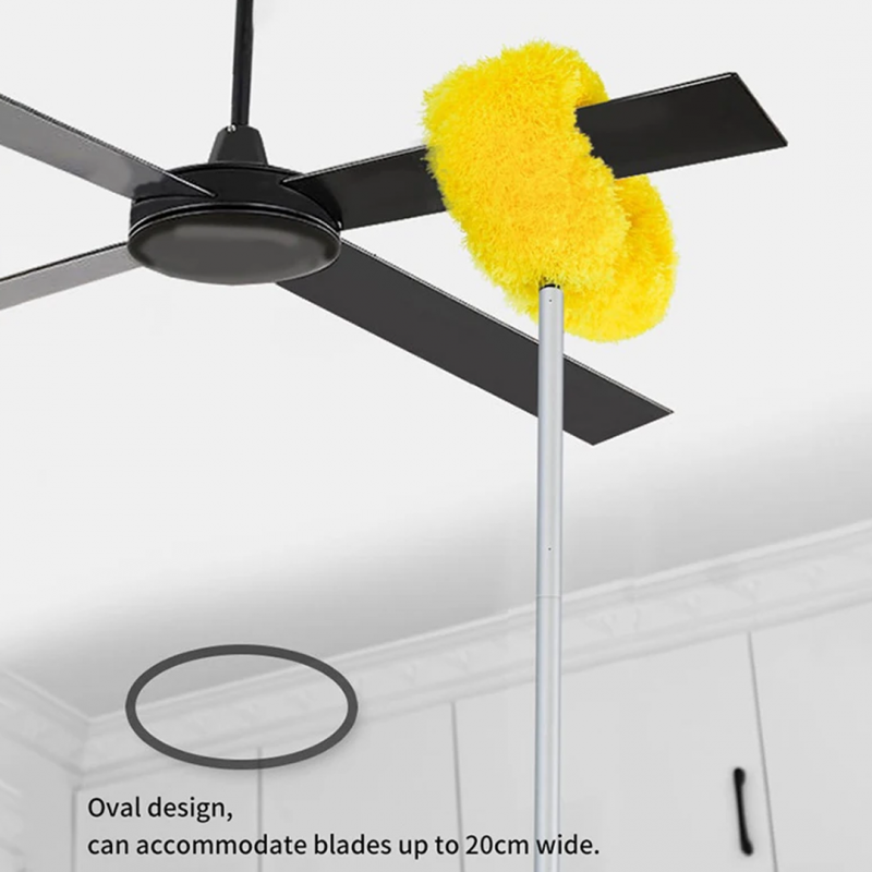 Royal's Fan Duster with Stainless Steel Handle �Extendable Microfiber Ceiling & Fan Cleaning Brush