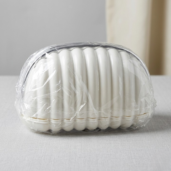 Luxury Shell Shape Tissue Box �Elegant Wave Pattern Paper Napkin Dispenser for Home & Office Decor