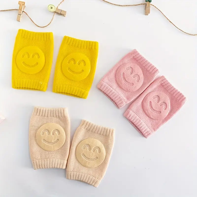 02 Pcs ( Pair ) - Soft &amp; Protective Baby Knee Pads �Cushioned Support for Crawling Infants &amp; Active Toddlers - Random Color