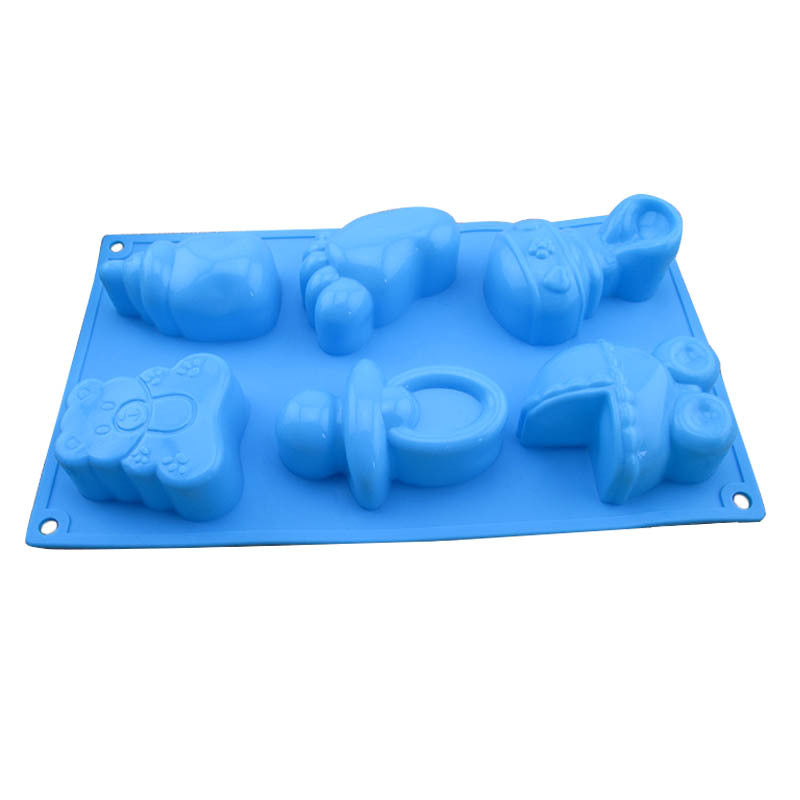 Silicone Molds for Cake, Soap & Rice Balls - Blue & Pink