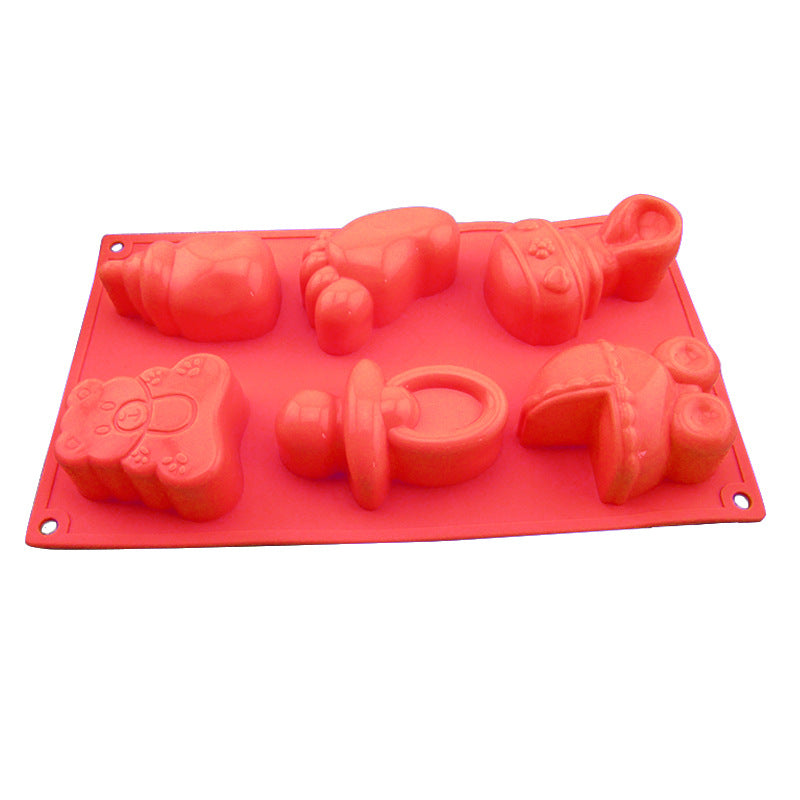 Silicone Molds for Cake, Soap & Rice Balls - Blue & Pink