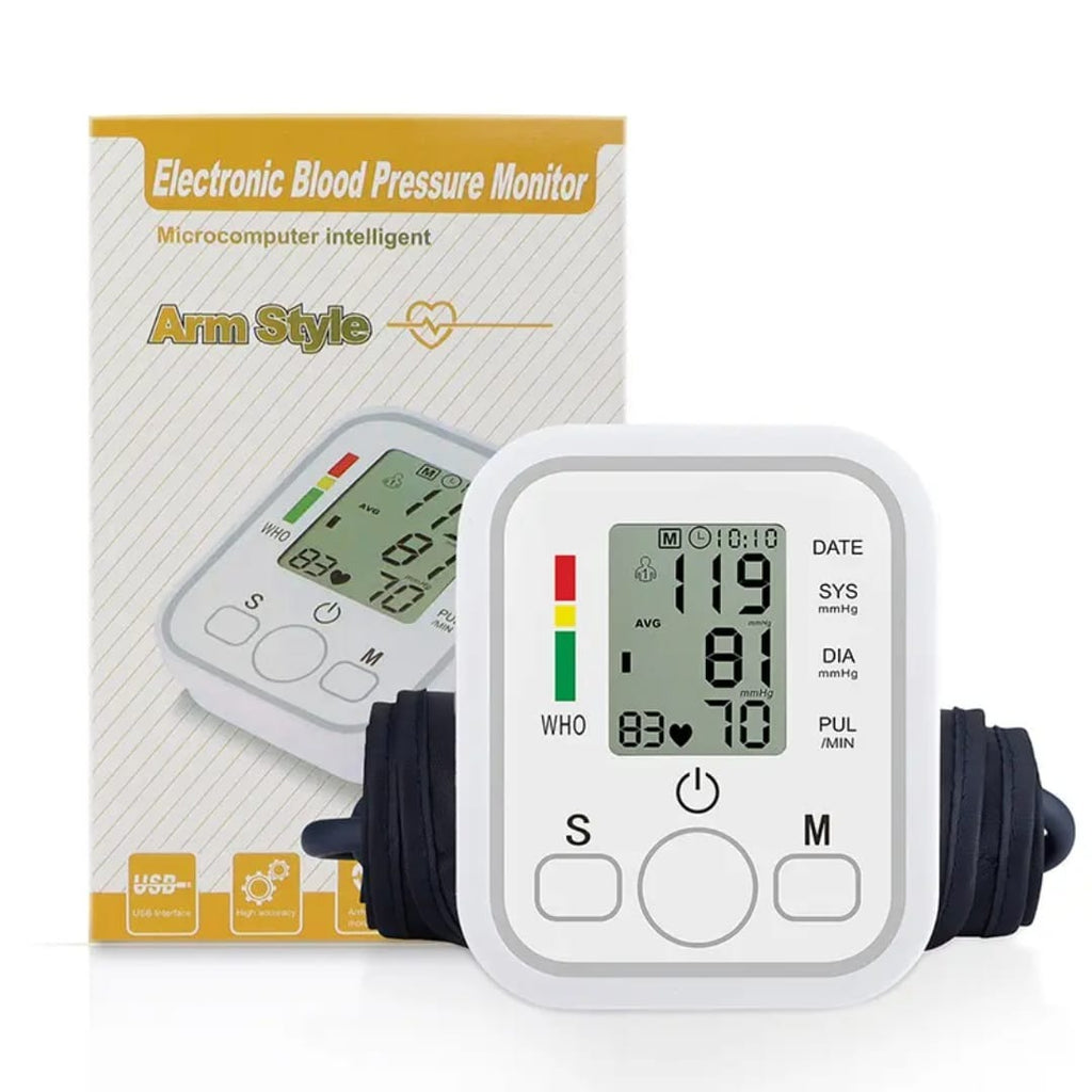 Digital Blood Pressure Monitor �Fully Automatic Upper Arm BP Machine with Heart Rate Detection, Accurate Readings, Easy-to-Use Home Health Device (Without Cell)