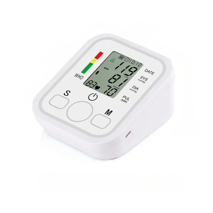 Digital Blood Pressure Monitor �Fully Automatic Upper Arm BP Machine with Heart Rate Detection, Accurate Readings, Easy-to-Use Home Health Device (Without Cell)