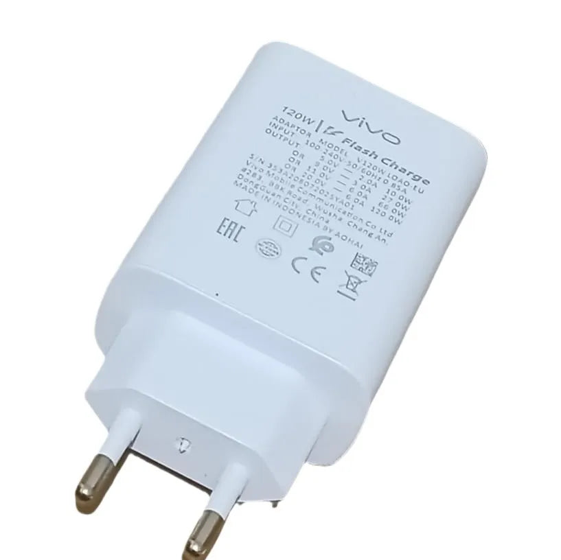 Vivo 120W Flash Charging USB Port Adapter �Fast Charger