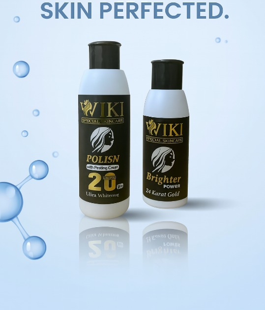 VIKI Special Skincare Brighter Power 24K Gold & Polish Peeling Cream �Ultra Whitening Set (Black)