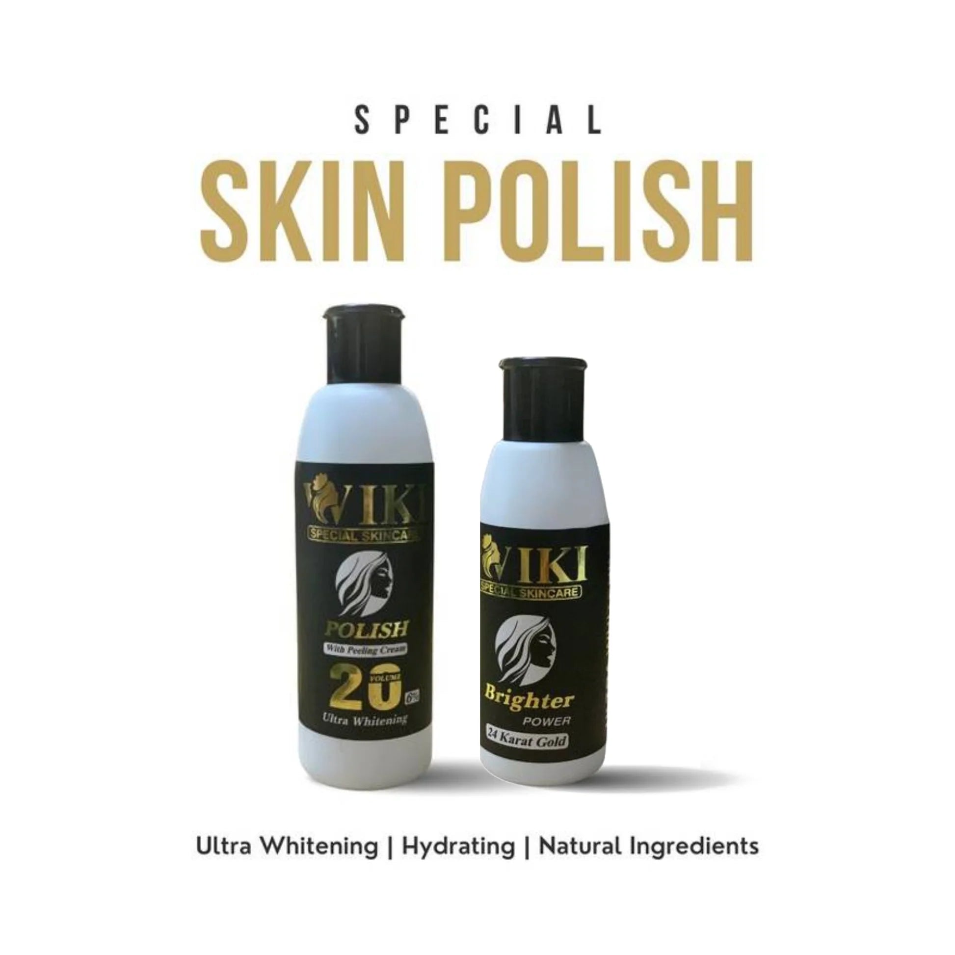 VIKI Special Skincare Brighter Power 24K Gold & Polish Peeling Cream �Ultra Whitening Set (Black)